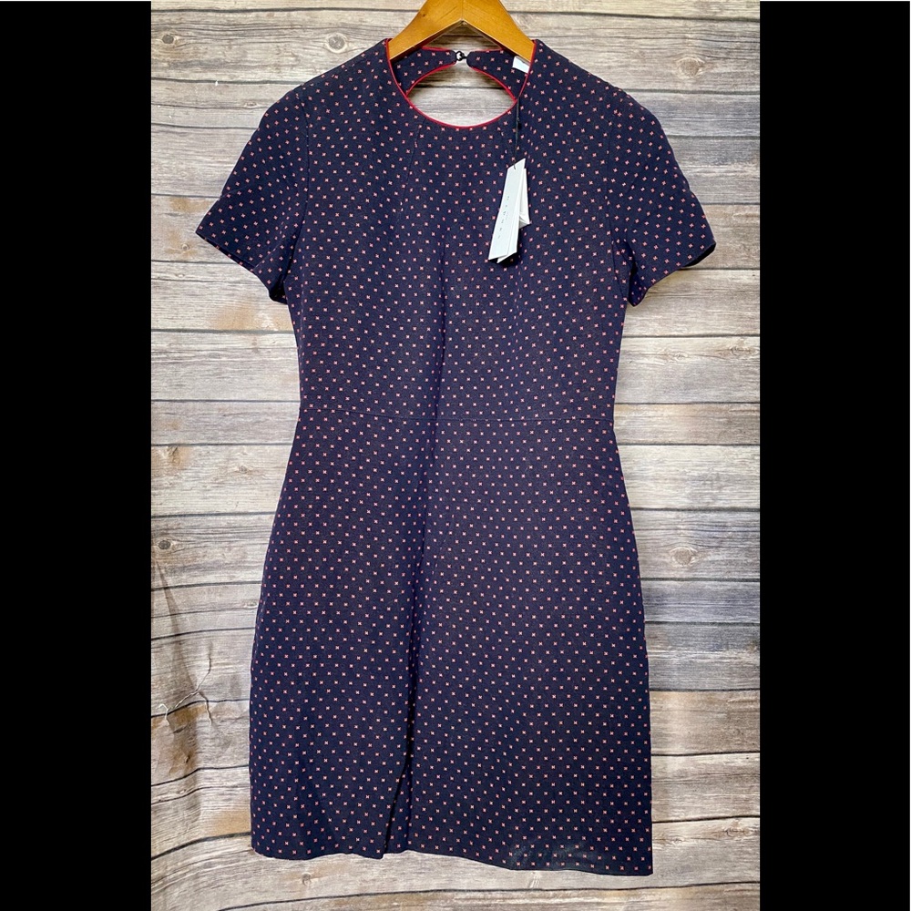 Sandro Paris navy blue small print dress